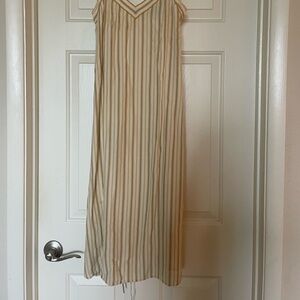 Rag & Bone Yellow and Tan Striped Dress 100% silk